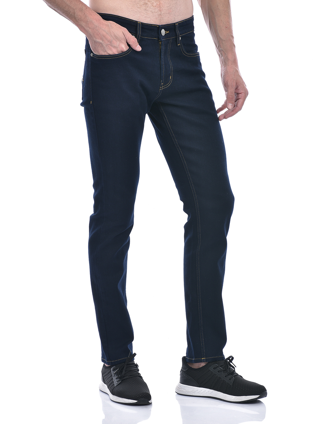 Numero Uno Men Solid Dark Blue Jeans
